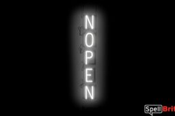 NOPEN sign, featuring LED lights that look like neon NOPEN signs