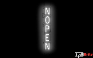 NOPEN sign, featuring LED lights that look like neon NOPEN signs