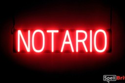 NOTARIO LED signs that look like a illuminated neon sign for your company