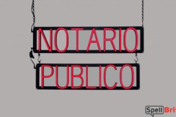 NOTARIO PUBLICO LED signage that is an alternative to neon signage for your business