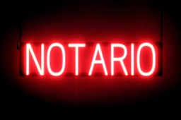 NOTARIO LED signage that is an alternative to neon illuminated signs for your business