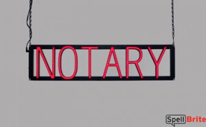 NOTARY LED signs that look like a neon sign for your business