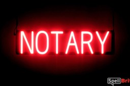 NOTARY LED sign that is an alternative to neon illuminated signs for your business