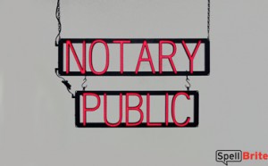 NOTARY PUBLIC LED signs that look like neon signage for your business