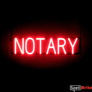 NOTARY LED lighted signs that look like a neon sign for your business