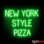 NEW YORK PIZZA sign, featuring LED lights that look like neon NEW YORK PIZZA signs