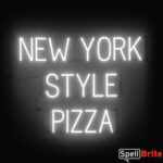 NEW YORK PIZZA sign, featuring LED lights that look like neon NEW YORK PIZZA signs