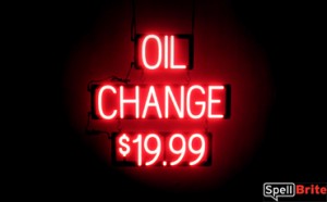 OIL CHANGE $19.99 LED signs that use interchangeable numbers to make personalized signs for your shop