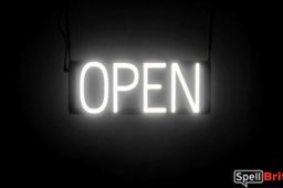 OPEN sign, featuring LED lights that look like neon OPEN signs