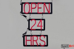 OPEN 24 HRS LED signs that uses click-together letters to make custom signs for your business