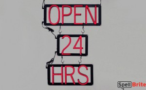 OPEN 24 HRS LED signs that uses click-together letters to make custom signs for your business