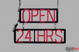 OPEN 24 HRS LED signs that use click-together letters to make custom signs for your business