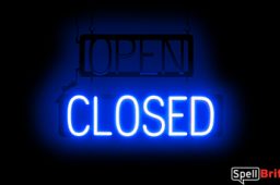 OPEN CLOSED sign, featuring LED lights that look like neon OPEN CLOSED signs