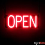 OPEN sign, featuring LED lights that look like neon OPEN signs