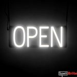 OPEN sign, featuring LED lights that look like neon OPEN signs