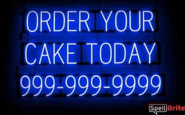 ORDER TODAY sign, featuring LED lights that look like neon ORDER TODAY signs