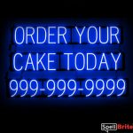 ORDER TODAY sign, featuring LED lights that look like neon ORDER TODAY signs