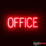 OFFICE sign, featuring LED lights that look like neon OFFICE signs