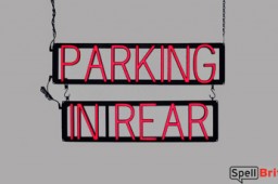 PARKING IN REAR LED signs that use changeable letters to make business signs for your store