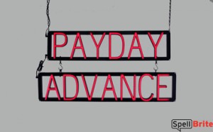 PAYDAY ADVANCE LED signs that look like neon signs for your business
