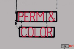 PERM & COLOR LED signs that uses changeable letters to make custom signs for your salon