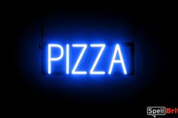 PIZZA sign, featuring LED lights that look like neon PIZZA signs