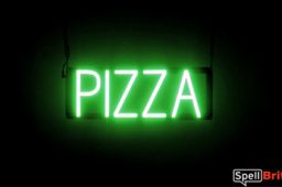 PIZZA sign, featuring LED lights that look like neon PIZZA signs
