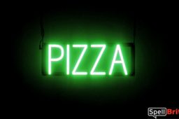 PIZZA sign, featuring LED lights that look like neon PIZZA signs