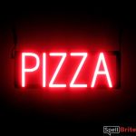 PIZZA sign, featuring LED lights that look like neon PIZZA signs