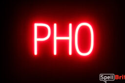 PHO Sign – SpellBrite’s LED Sign Alternative to Neon PHO Signs for Restaurants in Red