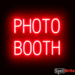 PHOTO BOOTH Sign – SpellBrite’s LED Sign Alternative to Neon PHOTO BOOTH Signs for Businesses in Red