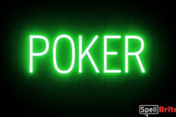 POKER sign, featuring LED lights that look like neon POKER signs