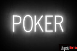 POKER sign, featuring LED lights that look like neon POKER signs