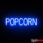 POPCORN sign, featuring LED lights that look like neon POPCORN signs