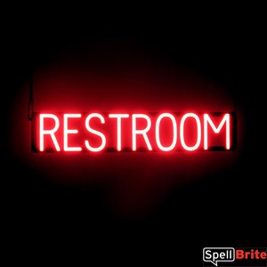 RESTROOM illuminated LED signage that is an alternative to neon signs for your business
