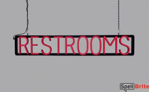RESTROOMS LED signs that look like a neon sign for your restaurant