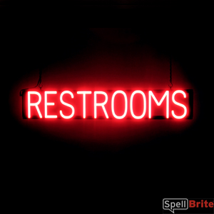 RESTROOMS LED sign that is an alternative to illuminated neon signs for your restaurant