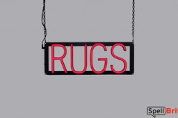 RUGS LED sign that is an alternative to neon signs for your business