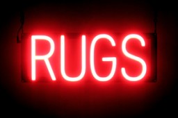 RUGS LED signs that look like a neon glowing sign for your business