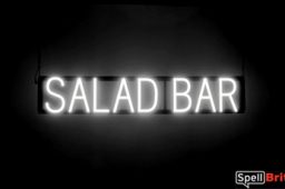 SALAD BAR sign, featuring LED lights that look like neon SALAD BAR signs