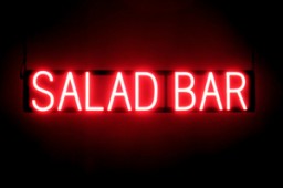 SALAD BAR LED signage that looks like neon lighted signs for your restaurant