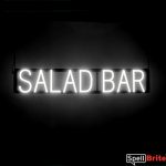 SALAD BAR sign, featuring LED lights that look like neon SALAD BAR signs