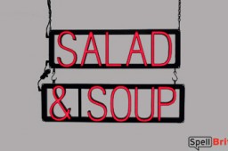 SALAD & SOUP LED sign that uses interchangeable letters to make custom signs for your restaurant