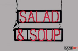 SALAD & SOUP LED sign that uses interchangable letters to make custom signs for your restaurant