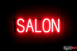 SALON LED illuminated signage that is an alternative to neon signs for your business
