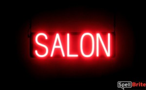 SALON LED illuminated signage that is an alternative to neon signs for your business