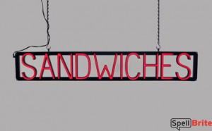SANDWICHES LED signage that is an alternative to neon signs for your restaurant