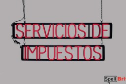 SERVICIOS DE IMPUESTOS LED signs that use changeable letters to make personalized signs for your business