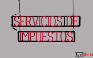 SERVICIOS DE IMPUESTOS LED signs that use changeable letters to make personalized signs for your business