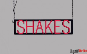 SHAKES LED signs that look like a neon sign for your restaurant